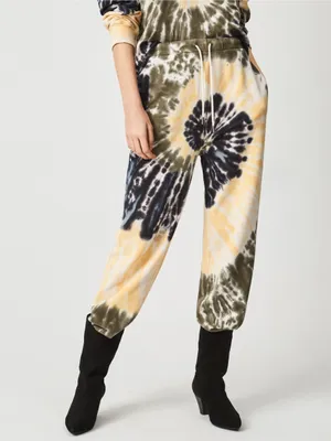 Immagine prodotto di Pantaloni della tuta in stile batik verde e beige della linea Atenea di Pepe Jeans per donna