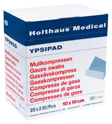 Produktbild von Holthaus YPSIPAD Mullkompresse, 5 x 5 cm | Packung (50 Stück)