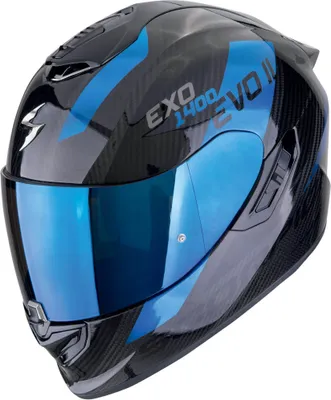Image de Casque Scorpion EXO-1400 Evo II Carbon Air Platted, noir/bleu, 2XL (63/64)