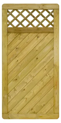 Produktbild von Ligna Gard Sichtschutzzaun Bern Pro gerade mit Rankgitter 90x180 cm Holzzaun Fichte Kesseldruckimprägniert stabiler Rahmen 44x88 mm sehr stabil