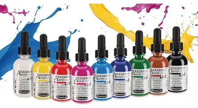 Produktbild von Schmincke AKADEMIE flüssige Acrylfarbe 50 ml - 800 Silber