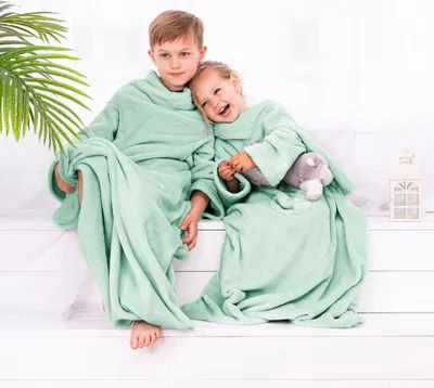 Immagine prodotto di Coperta con maniche Lazykids per bambini - coperta con maniche, colore:Menta piperita