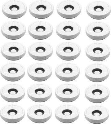 Produktbild von 24 Stück Windaschenbecher Aschenbecher mit abnehmbaren Deckel aus Melamin in weiß ø 12cm