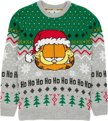 Obrázok produktu pre Garfield - Sveter pre mužov/dámy uni - vianočný dizajn NS7022 (S) (sivá/zelená)