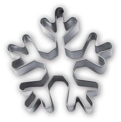 Ausstechform Schneeflocke, 6 cm, Edelstahl, silber