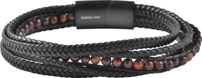 Produktbild von Akzent Armband aus Echtleder mit braunem Tigerauge