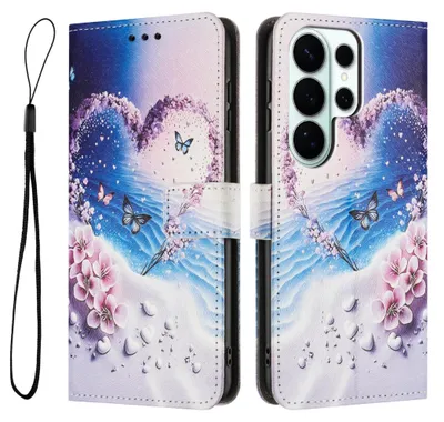 Image de Coque à rabat pour Samsung Galaxy S26 Ultra 5G en simili cuir et TPU avec motif