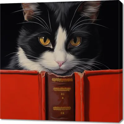 Produktbild von Bild 90x90cm Katzen Schüler