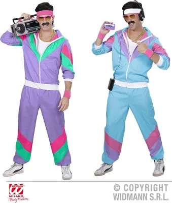 Produktbild von 80er Trainingsanzug Karneval Faschingskostüm Herren Größe: L