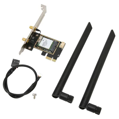 Zdjęcie produktu dla Bezprzewodowa karta WiFi 6 PCIE, karta WiFi PCIE 1800 Mb/s, karta WiFi PCIE, bezprzewodowa karta sieciowa 1800 Mb/s, karta sieciowa MT7921, karta sieciowa WiFi