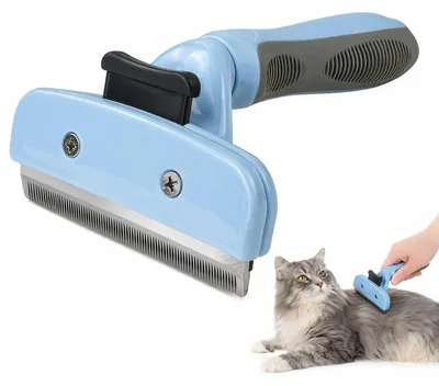 Produktbild von Hundebürste Katzenbürste Unterwolle Bürste L 100mm Edelstahl