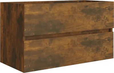 Produktbild von vidaXL Waschbeckenschrank Räuchereiche 80x38,5x45 cm Holzwerkstoff