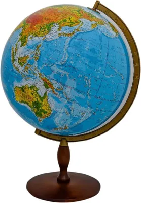 Produktbild von Physikalischer Globus 42 cm. Holzsockel.
