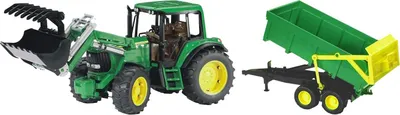 Immagine prodotto di Bruder 01134 Trattore John Deere 6920 con caricatore frontale e rimorchio ribaltabile