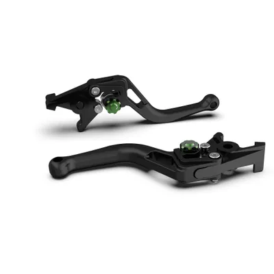 Produktbild von LSL Kupplungshebel BOW L75, kurz, schwarz perlgestrahlt/grün