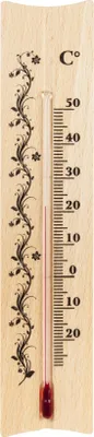 Image de thermomètre d'intérieur en bois 185x40mm 011200