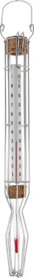 Produktbild von Einkochthermometer 110°C 37cm mit Drahtfassung Zuckerthermometer zum Einkochen Einwecken Einmachen Analog Thermometer für Marmeladen Zucker Schokolade