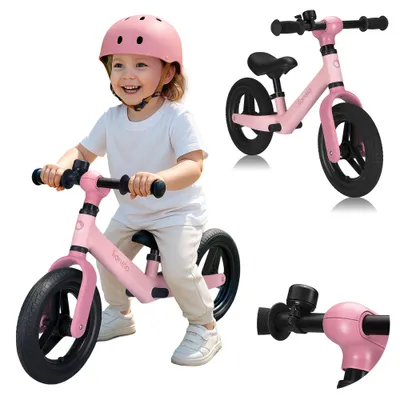 Produktbild von Kinder-Laufrad TONI von 18 Monaten bis 30 kg, Fußstütze, Korb, verstellbarer Sitz und Lenker, rutschfester Griff, Klingel - Rosa
