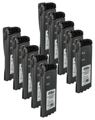 Produktbild von vhbw 10x Akku kompatibel mit Motorola PRO5450, PRO5550, PRO5150, PRO5350, PRO5750, PRO7150, PRO7350 Funkgerät, Walkie Talkie (1800 mAh, 7,2 V, Li-Ion)
