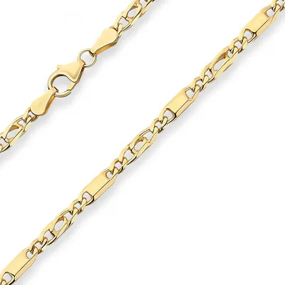 Produktbild von 3mm Tigeraugenkette Goldkette Collier Halskette aus 585 Gold Gelbgold 45cm