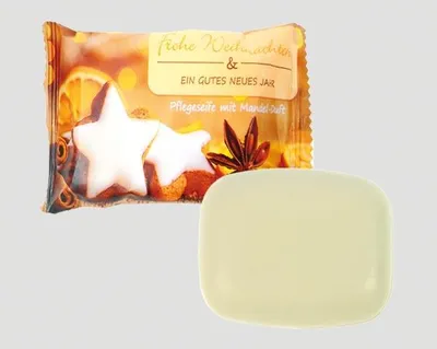 Immagine prodotto di Sapone natalizio al profumo di mandorla, circa 25 g