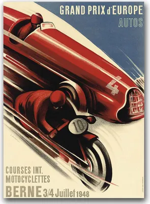 Produktbild von Poster - Canvas - Leinwand - 59,4 cm x 84,1 cm - Fotoposter - Leinwandkunst - Grand Prix von Europa