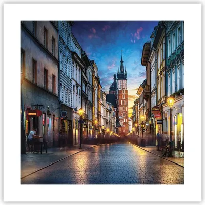 Produktbild von Poster - Poster ohne Rahmen - Krakau Kirche Mariacki - 40x40 cm - Wand Bild - Wanddeko - Wandbilder - Kunstposter - Wandposter - Bilder - Kunstdruck - Wanddekoration - Wandbild - P2XAC40x40-4722