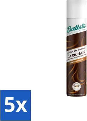 Productafbeelding van Batiste – Donkerbruin – Droogshampoo – Speciaal voor donkerbruin haar – Verfrist en geeft volume – 200 ml - Voordeelverpakking - 5 stuks
