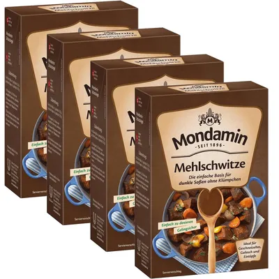 Obrázek produktu pro Mondamin klasická tmavá jíška ideální na omáčky 250g balení po 4 kusech