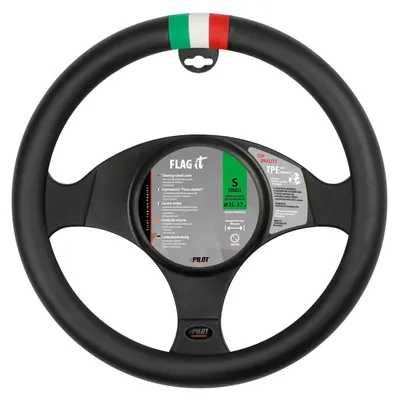 Zdjęcie produktu dla Pokrowiec na kierownicę Pilot Flag Es w Skeentex Black D.35/37 cm
