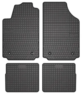Produktbild von Gummi-Fußmatten für Audi A2 2000-2005 (Schrägheck) – 4-tlg, Schwarz, passgenau – Wielganizator SolidPRO