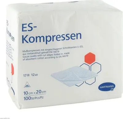 Produktbild von Es-Kompressen unsteril 10x20 cm 12fach 100 St