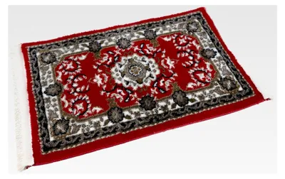 Produktbild von Orientteppich mit Fransen, traditionelles orientalisches Muster in Rot