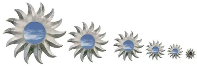 Produktbild von Deko-Spiegel SILBER, 6 Größen, Wandschmuck, rund, Grösse:ca. 40 cm