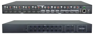 Produktbild von Vivolink VLHDMIMAT8X8, 3840 x 2160 Pixel, 18 Gbit/s, PCM, Schwarz, 100 - 240 V, -5 - 55 °C