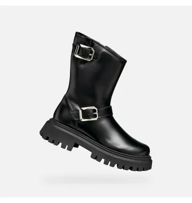 Produktbild von Geox Schwarze Mädchen-Ankle-Boots von Maquinnens 34