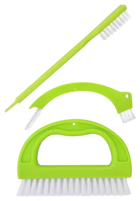 Produktbild von Voegbürste 3-in-1 – Fugenreiniger – Scheuerbürste – Hartborste – Rutschfester Griff – Für die Reinigung im Haushalt – Ideal für Dusche/Bad/Küche