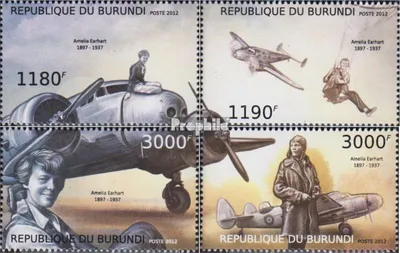 Produktbild von Briefmarken Burundi 2012 Mi 2948-2951 (kompl.Ausg.) postfrisch Amelia Earhart