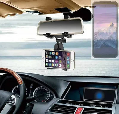 Produktbild von K-S-Trade Smartphone Halterung kompatibel mit Blackview BV8100 Rückspiegel Halterung schwarz Auto Halterung KFZ Halter