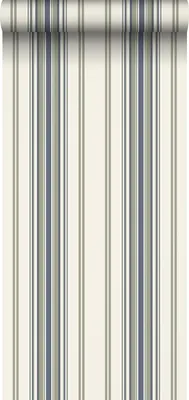 Obrázek produktu pro Sanders & Sanders tapeta pruhovaný vzor béžová a modrá 50 x 900 cm