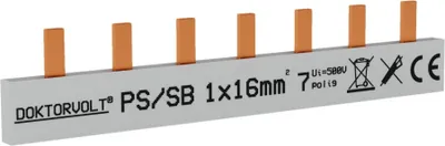 Produktbild von 1P Phasenschiene Stift 7-polig 16mm² PS/SB Schiene