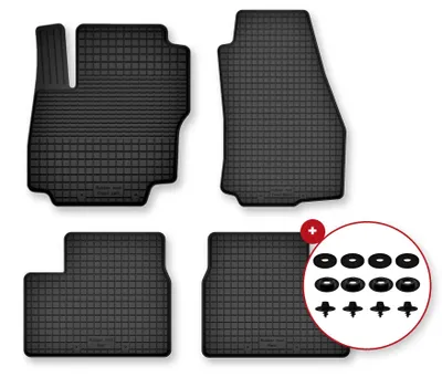 Productafbeelding van Rubberen automatten voor Ford Tourneo Connect 2013-2017 (stationwagen) – 4-delig, zwart, op maat – Wielganizator Semi-Universal