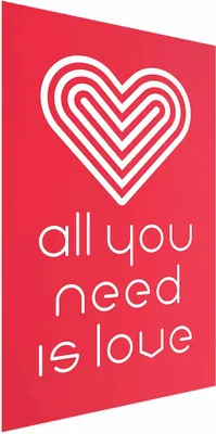 Produktbild von Posterpapier Poster - Let's Love Each Other 29.7x42 cm Text m-A-0905-ao-a