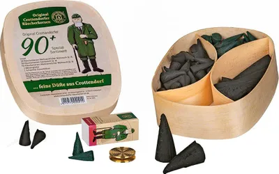 Produktbild von Crottendorfer Räucherkerzen - 90-er Spanschachtel - sinnliche Weihnachtsdüfte - Germany