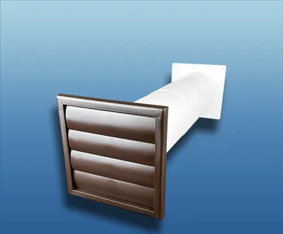 Produktbild von Abluft-Mauerkasten Gravity braun : Ø150 186x186mm mit Teleskoprohr Größe: Ø150 186x186mm Ausführung: mit Teleskoprohr