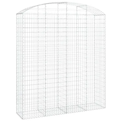 Zdjęcie produktu dla vidaXL Gabion z wysokim łukiem 200x50x220/240 cm Ocynkowane żelazo