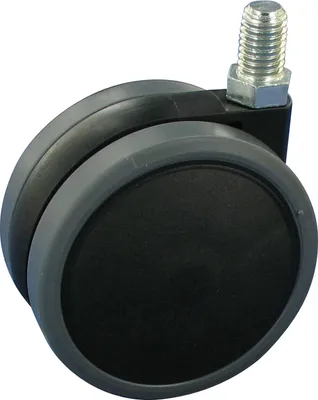 Produktbild von Möbelrolle Designrolle weiches Rad Ø2x 63x8 Stift M8x15
