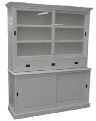 Produktbild von Casa Padrino Shabby Chic Landhaus Stil Schrank Buffetschrank 160cm Weiß - Schrank Esszimmer
