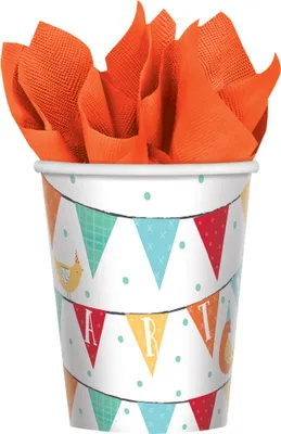 Produktbild von 8 Pappbecher Bauernhof 250 ml - Einheitsgröße