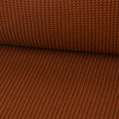 Produktbild von Bekleidungsstoff Meterware Strickstoff Grobstrick einfarbig braun